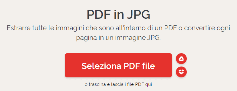 Trasforma Pdf In Jpg Online con ilovepdf