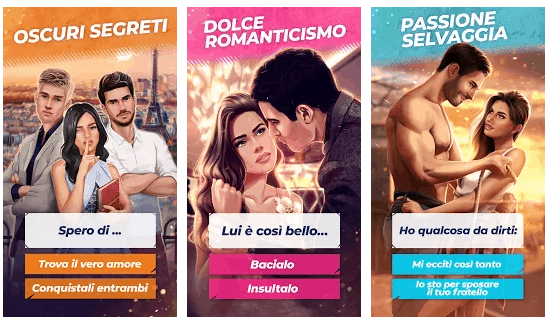 love story game android interattivo