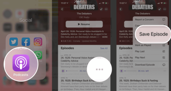 Come Salvare e Scaricare gli Episodi nell'App Podcasts su iPhone e iPad