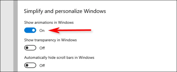 Come Disattivare Le Animazioni Windows 10 