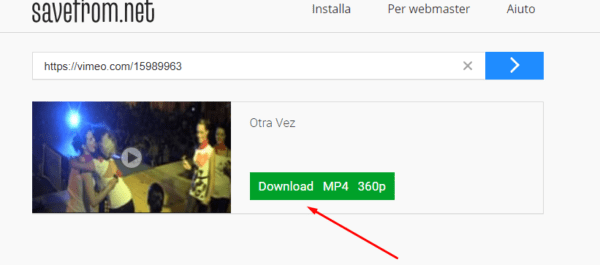 come scaricare video privati da vimeo