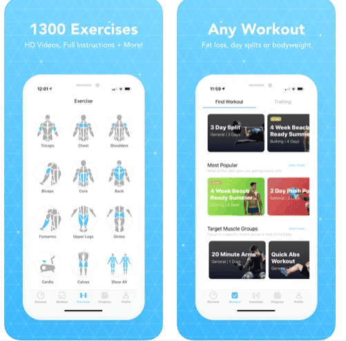 jefit app per body building