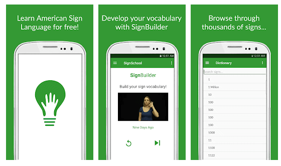 signschool app Android